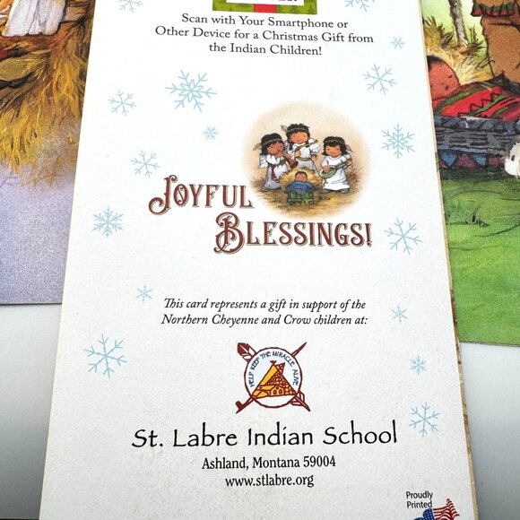 St. Labre Indian School Christmas Greeting Cards Lot Of 9 W/ Envelopes - Picture 5 of 13